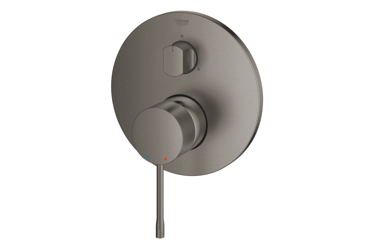 Внешняя часть смесителя для ванны GROHE Essence на 3 потребителя, темный графит матовый (24169AL1)