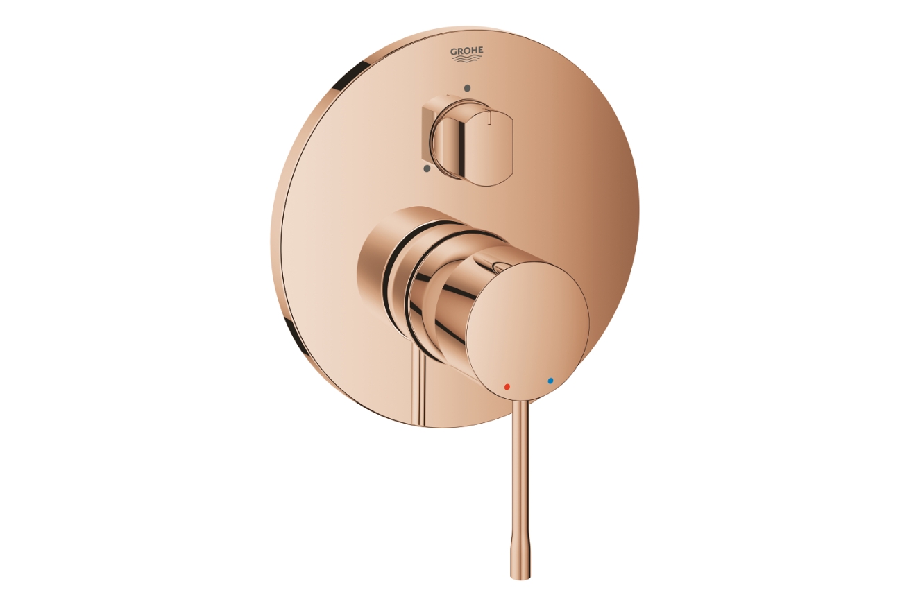 Внешняя часть смесителя для ванны GROHE Essence на 3 потребителя, теплый закат глянец (24169DA1)