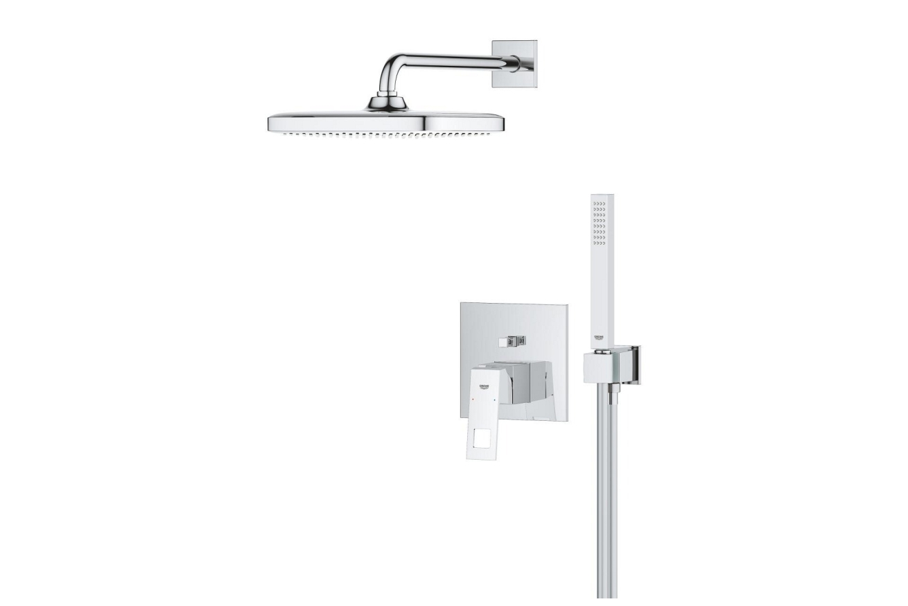 Душевая система GROHE Eurocube со смесителем для ванны, хром (25289000)