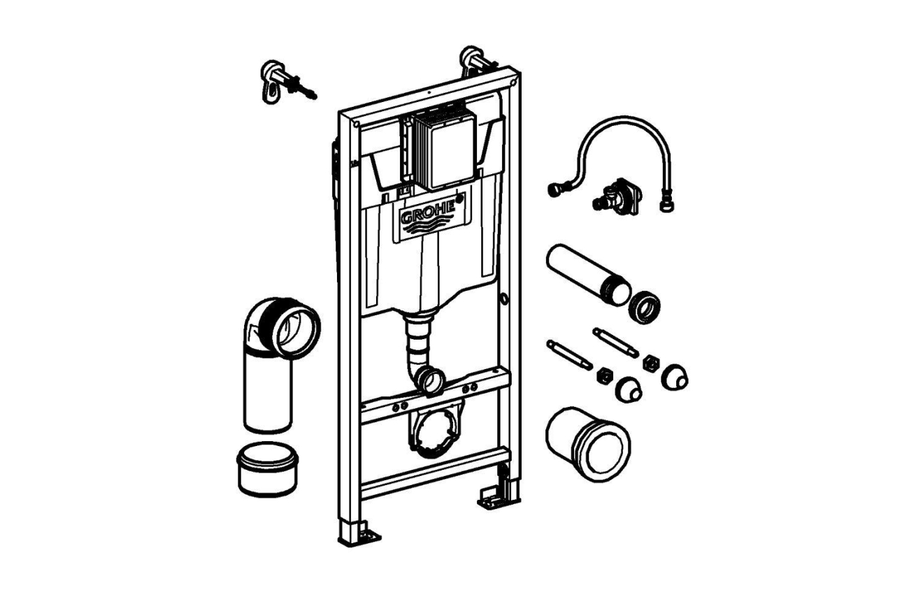 Система инсталляции для унитаза, GROHE Rapid SL (38536001)