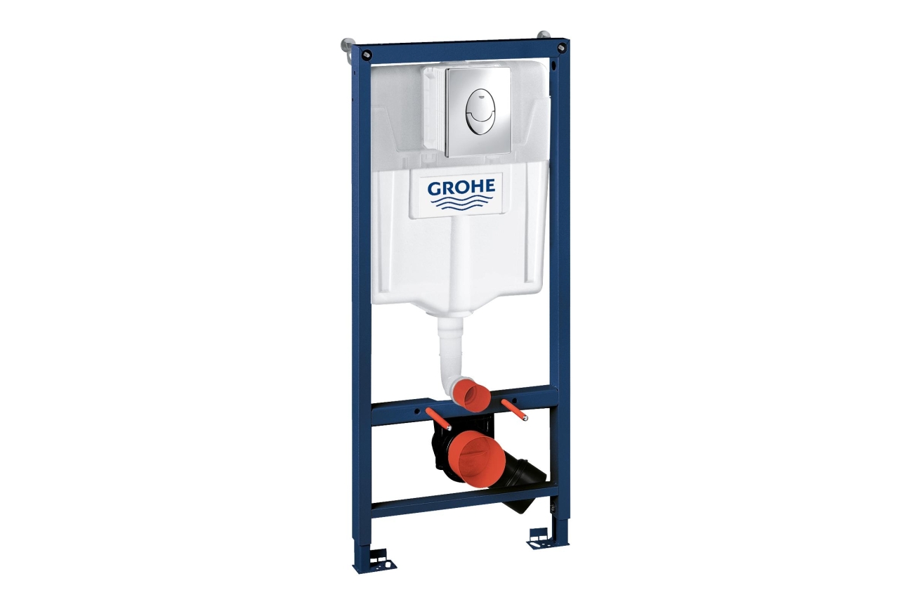 Комплект инсталляции для унитаза GROHE Rapid SL 3 в 1 с панелью смыва Skate Air, хром (38721001)