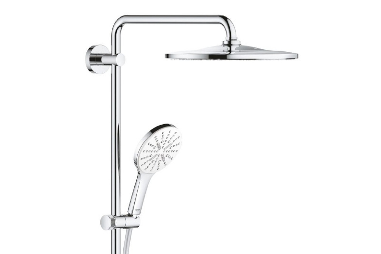 Душевая система GROHE Rainshower SmartActive 310 с термостатом для душа, белая луна (26647LS0)