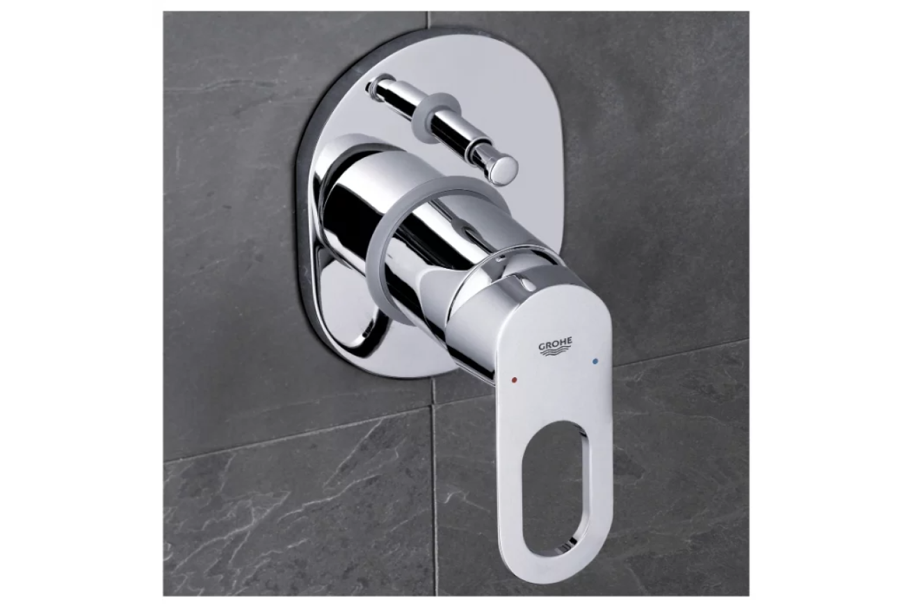 Смеситель для ванны GROHE BauLoop в комплекте с монтажной , хром (29041000)