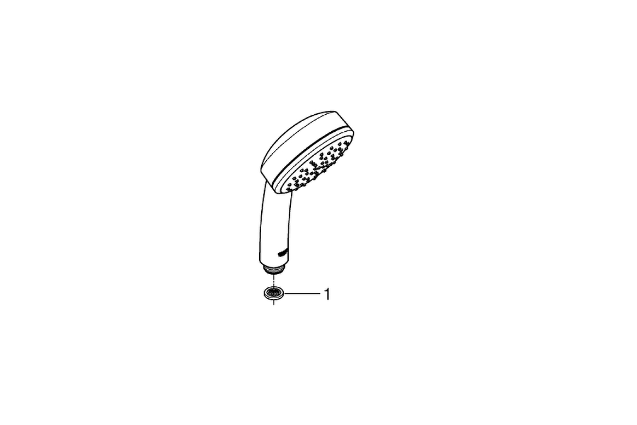Ручной душ GROHE Tempesta Cosmopolitan 100, 1 режим, хром (26082002)