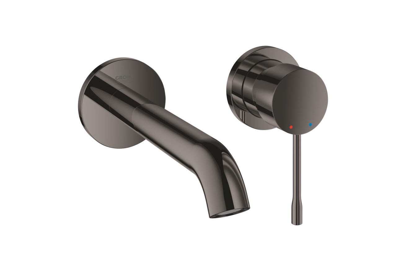 Внешняя часть смесителя для раковины GROHE Essence на 2 отверстия, M-Size, темный графит (19408A01)