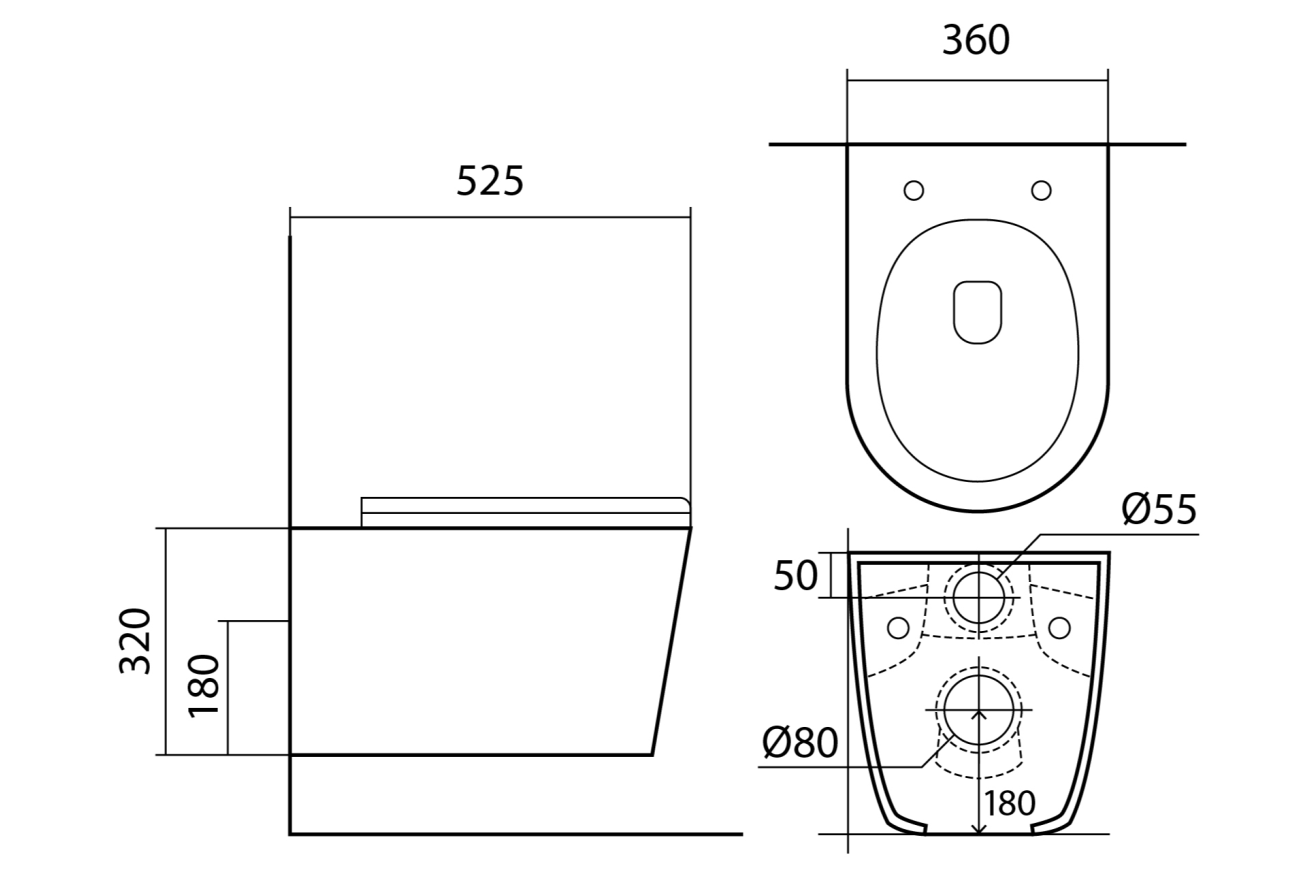 Комплект инсталляции GROHE NW0145/S с унитазом Aquatek ВЕГА и сиденьем с микролифтом (NW0205)