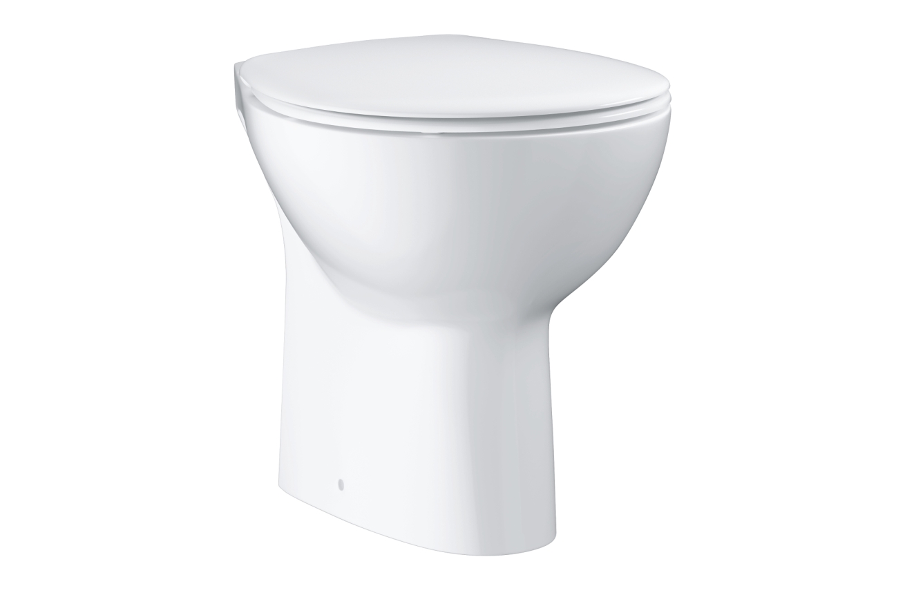 Унитаз напольный GROHE Bau Ceramic, выпуск в пол (без сиденья), НЕ подходит для бачков на унитаз, альпин-белый (39431000)