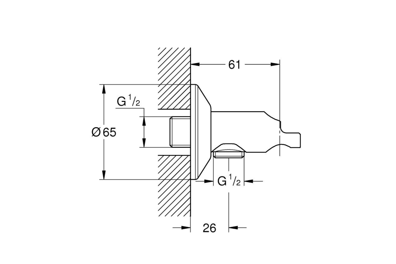 Набор для гигиенического душа, GROHE Tempesta-F Trigger Spray 30, 1000 мм, хром (26358000)
