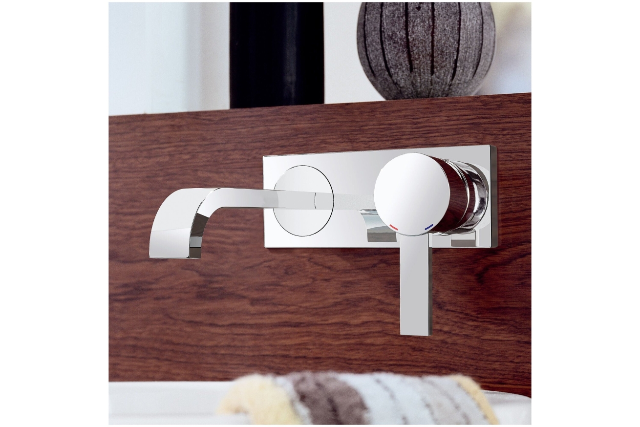 Внешняя часть смесителя для раковины GROHE Allure на 2 отверстия, вынос 220 мм, хром (19386000)