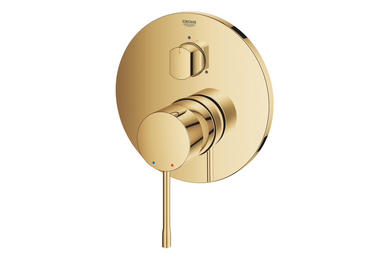 Внешняя часть смесителя для ванны GROHE Essence на 3 потребителя, холодный рассвет глянец (24169GL1)