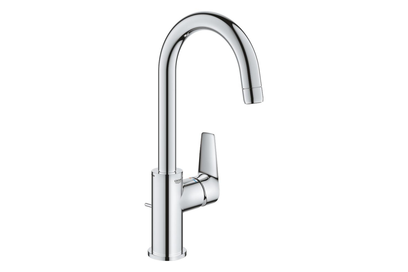 Смеситель для раковины GROHE Start Edge QuickFix с донным клапаном, L-Size, хром (24201001)