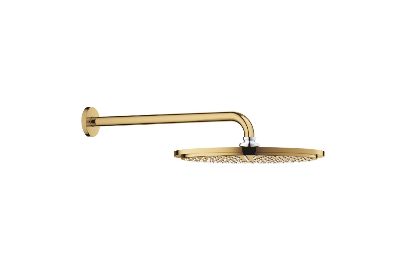 Верхний душ GROHE Rainshower Cosmopolitan 310, 8 л/мин, 1 режим, 380 мм, холодный рассвет глянец (26066GL0)