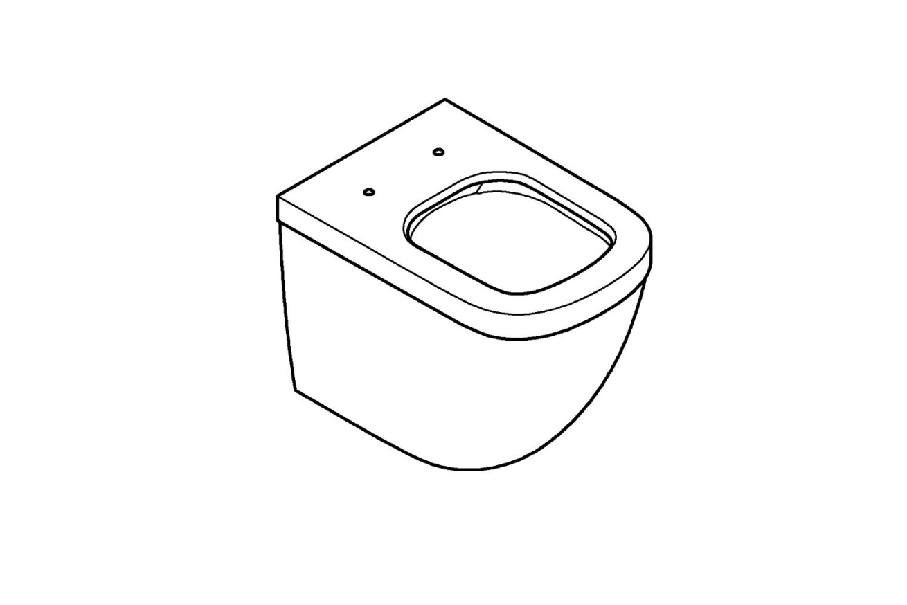 Унитаз напольный приставной GROHE Euro Ceramic, альпин-белый (3933900H)