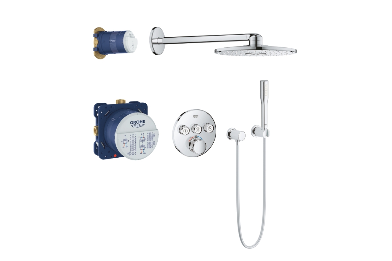 Готовый набор для душа GROHE Rainshower SmartActive 310, хром (34705000)