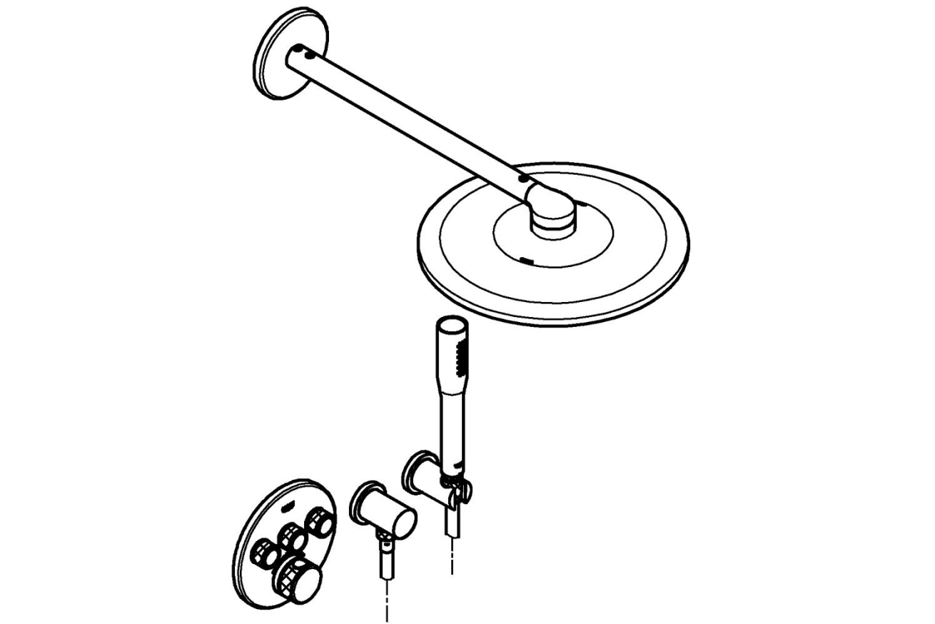 Готовый набор для душа GROHE Rainshower SmartActive 310, хром (34705000)