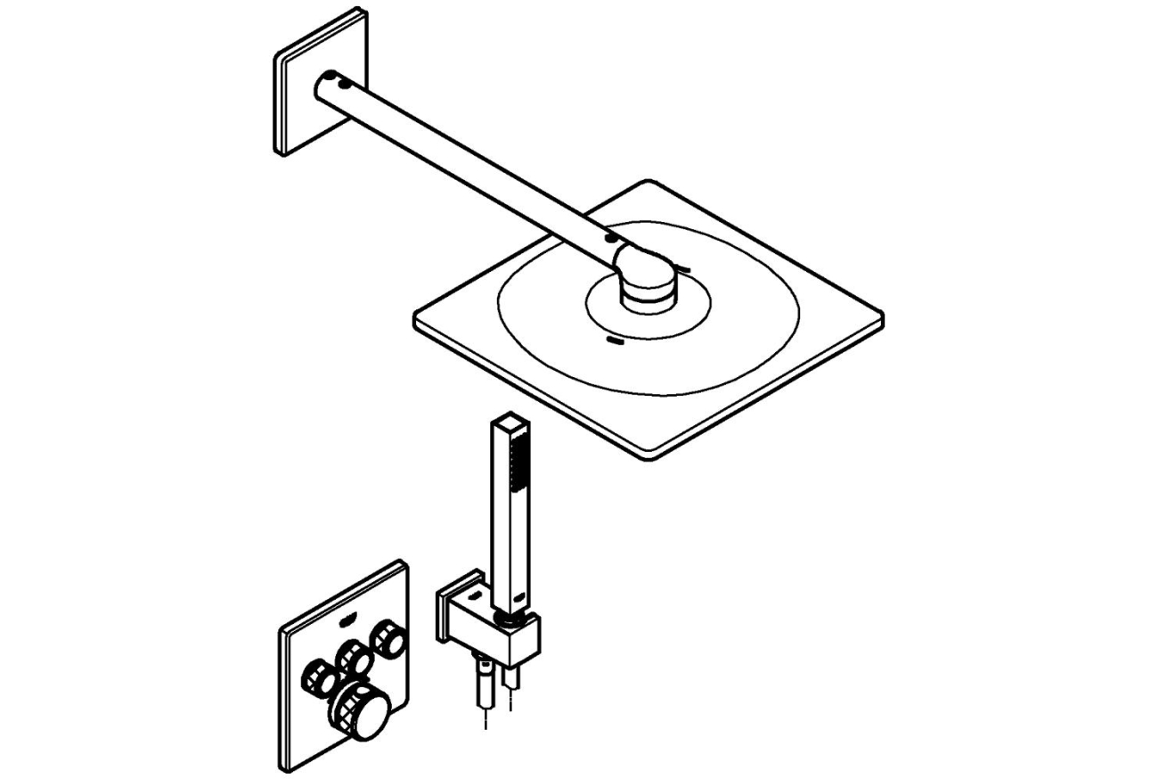Душевая система GROHE Grohtherm SmartControl с термостатом для душа, хром (34706000)