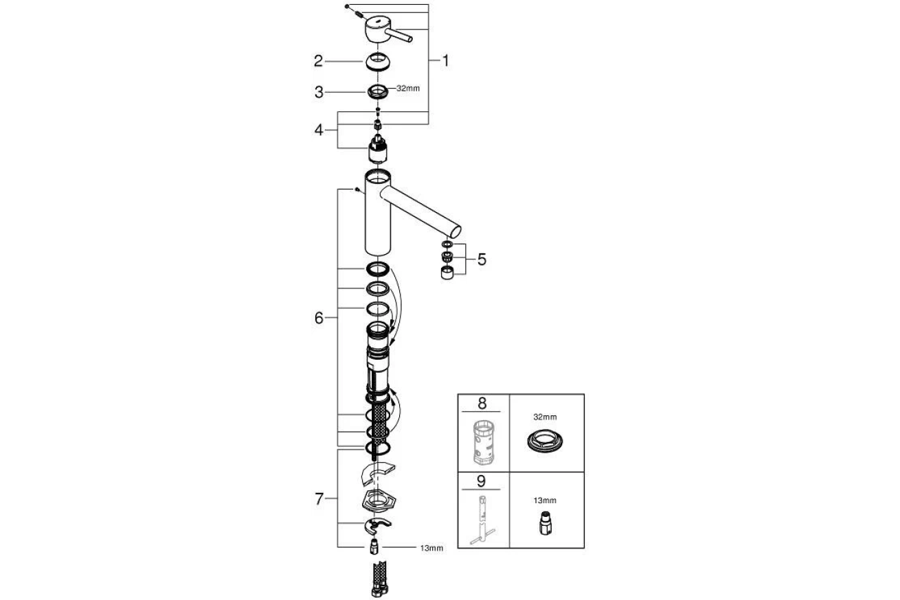 Готовый набор для кухни GROHE Concetto (NK0038)