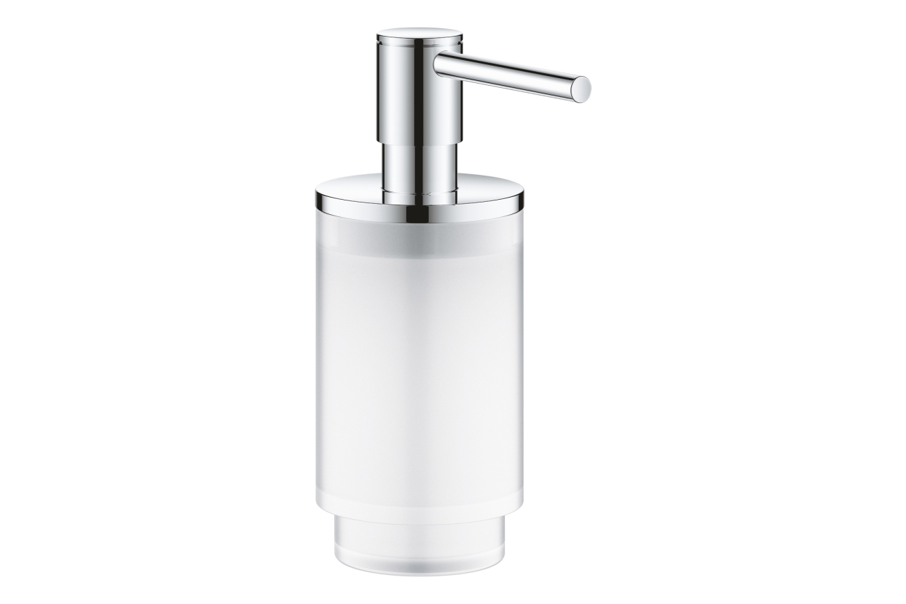 Дозатор жидкого мыла GROHE Selection, хром/прозрачный белый (41028000)