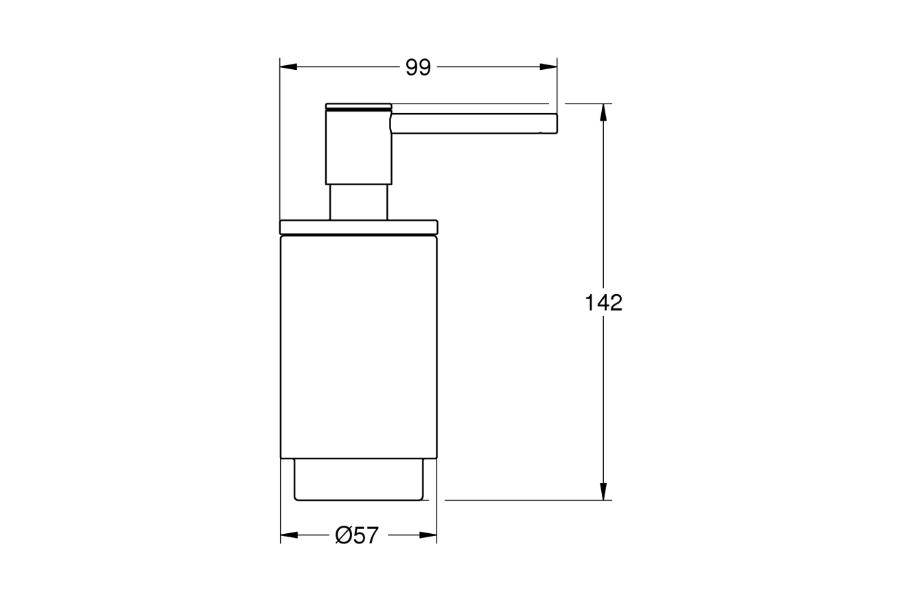 Дозатор жидкого мыла GROHE Selection, хром/прозрачный белый (41028000)