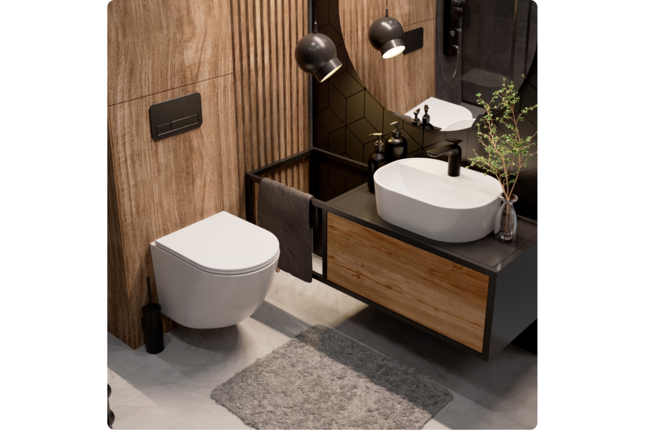 Комплект инсталляции GROHE Solido 38811KF0 с унитазом AQUAme AQM2002L и сиденьем с микролифтом, смыв Quiet (NW0295)