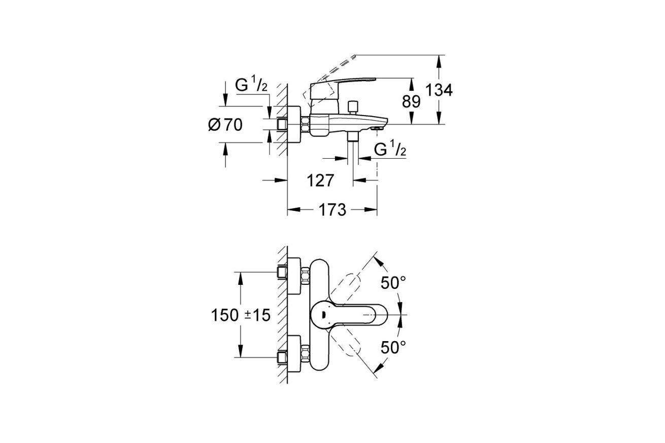 Готовый комплект для ванной комнаты GROHE Tempesta (NB0013-1)