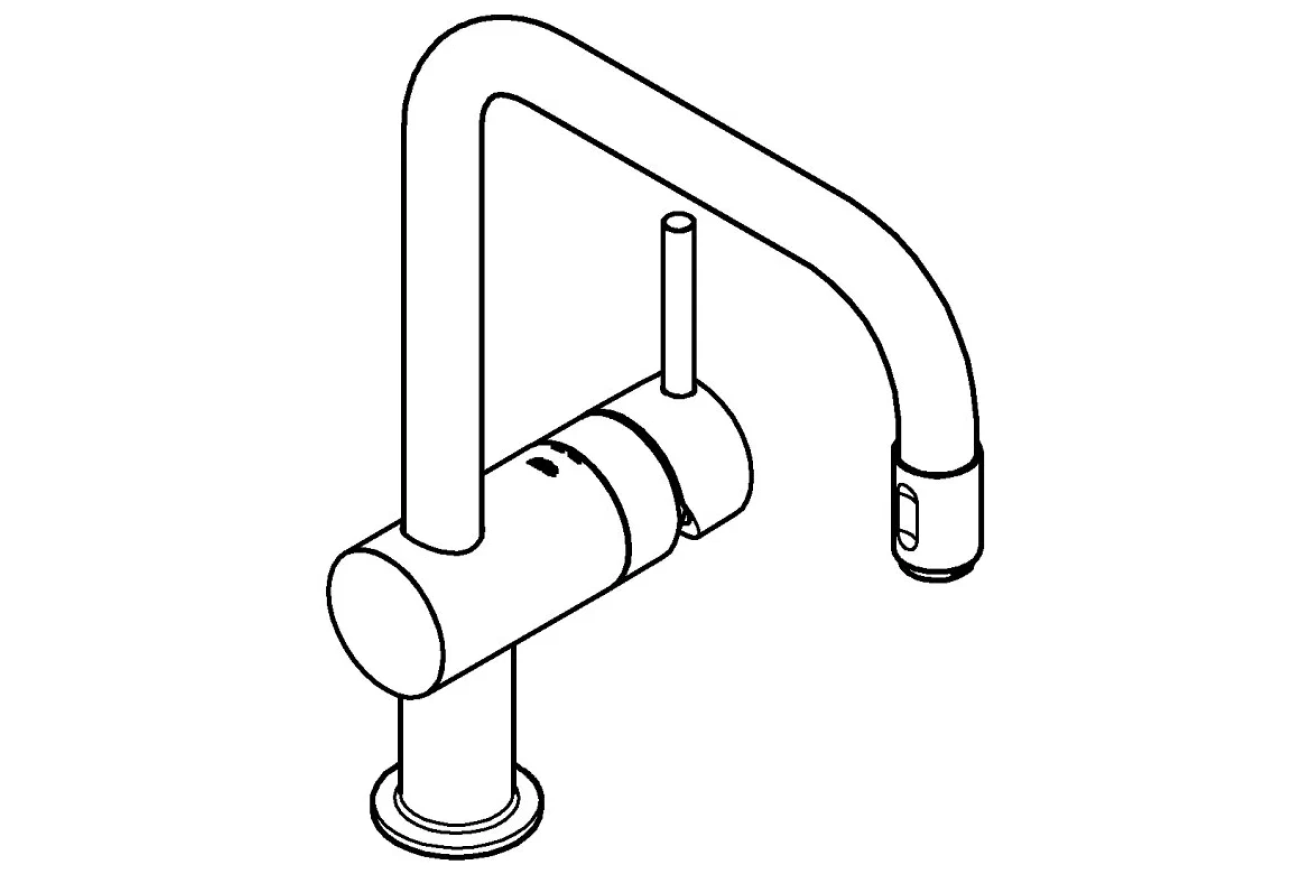 Смеситель для кухни GROHE Minta с вытяжным U-изливом, хром (32067000)