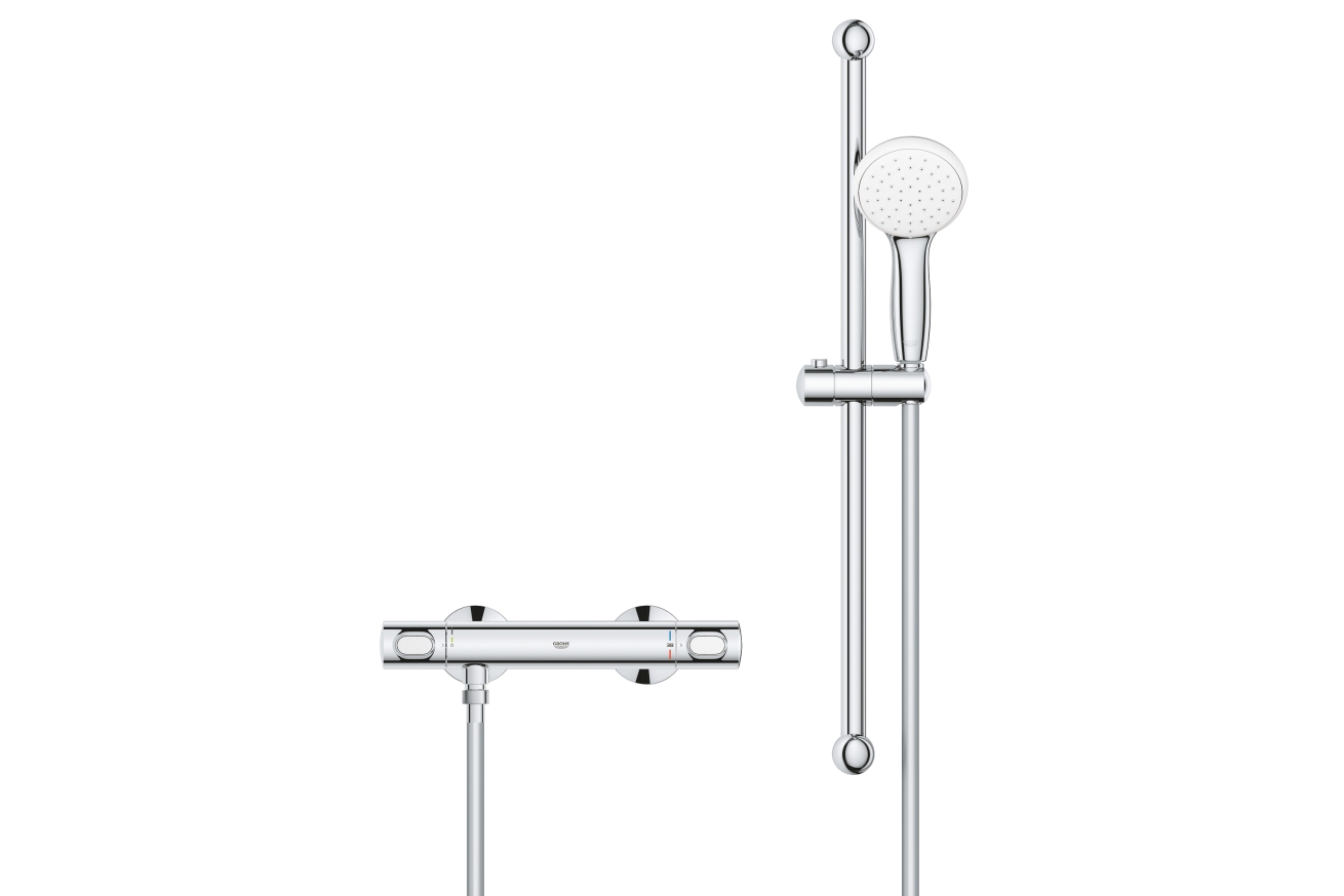 Термостат для душа GROHE Grohtherm 500 с душевым гарнитуром, хром (34796000)