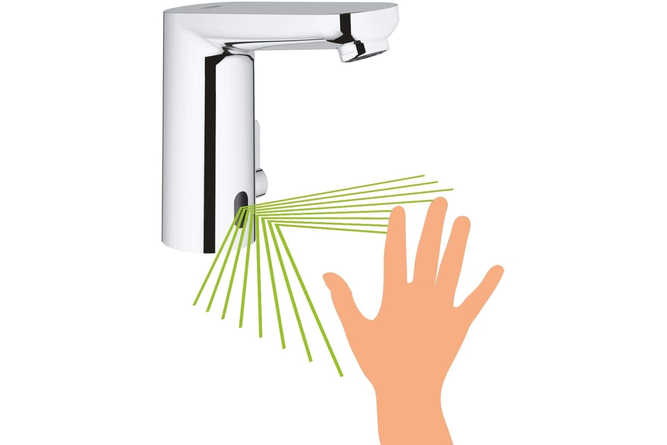 Смеситель для раковины GROHE Eurosmart Cosmopolitan E инфракрасный, M-size, хром (36327002)