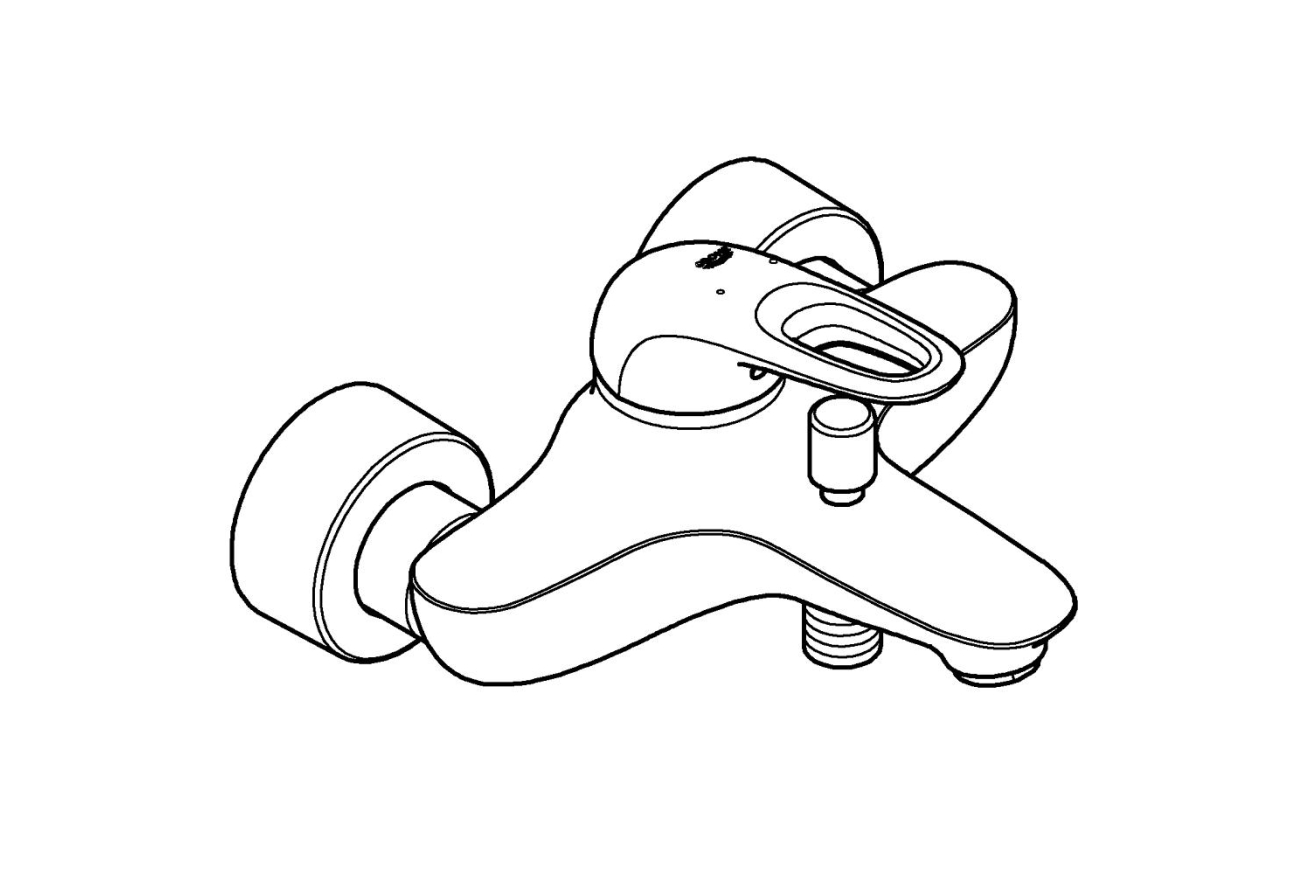 Смеситель для ванны GROHE Eurostyle, хром (33591003)