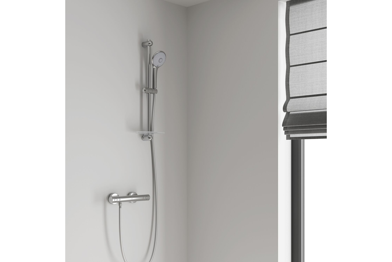 Душевой гарнитур GROHE Euphoria 110 Massage с мыльницей, 3 режима струи, душевая штанга 600 мм, 16,6 л/мин, хром (27231001)