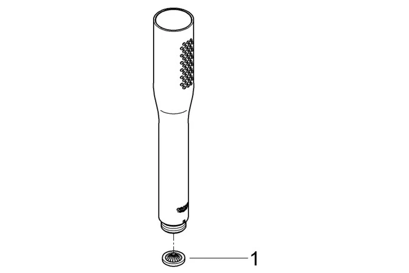 Ручной душ GROHE Euphoria Cosmopolitan Stick, 9,5 л/мин, 1 режим, хром (27400000)