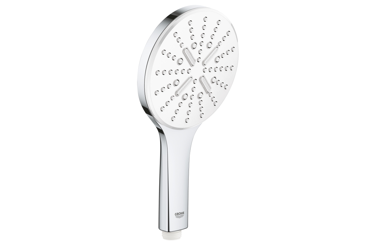 Ручной душ GROHE Rainshower SmartActive 130, 12 л/мин, 3 режима, белая луна (26544LS0)