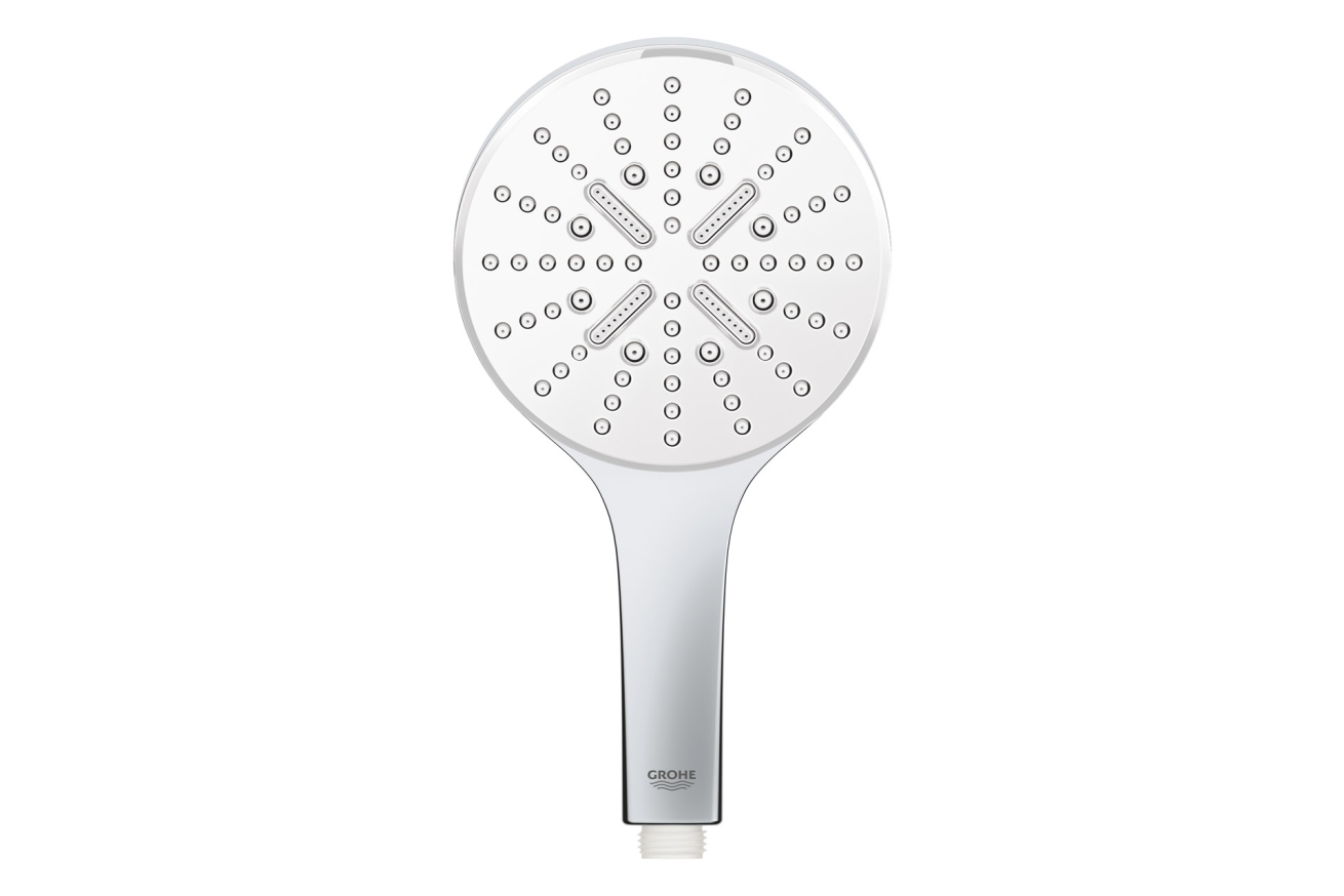 Ручной душ GROHE Rainshower SmartActive 130, 12 л/мин, 3 режима, белая луна (26544LS0)