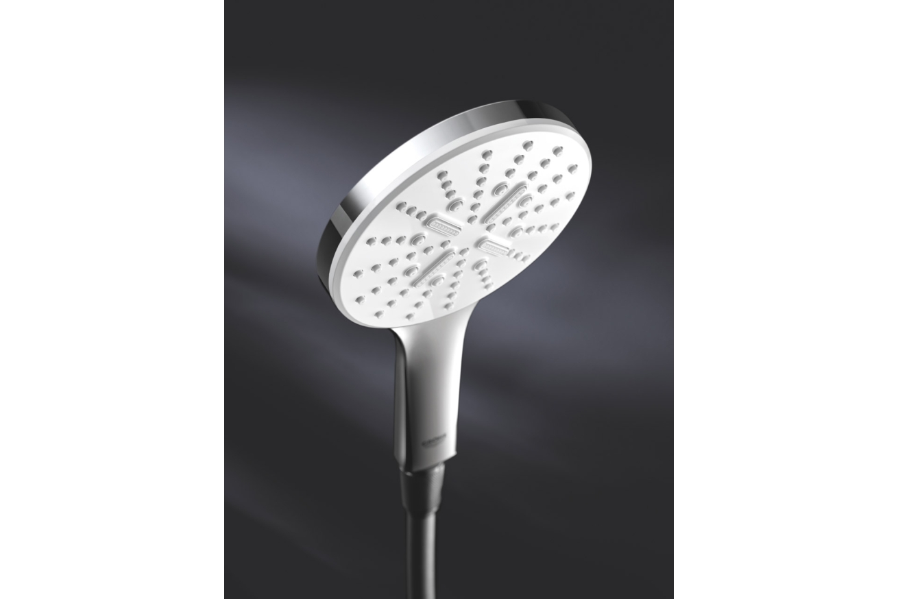 Ручной душ GROHE Rainshower SmartActive 130, 12 л/мин, 3 режима, белая луна (26544LS0)