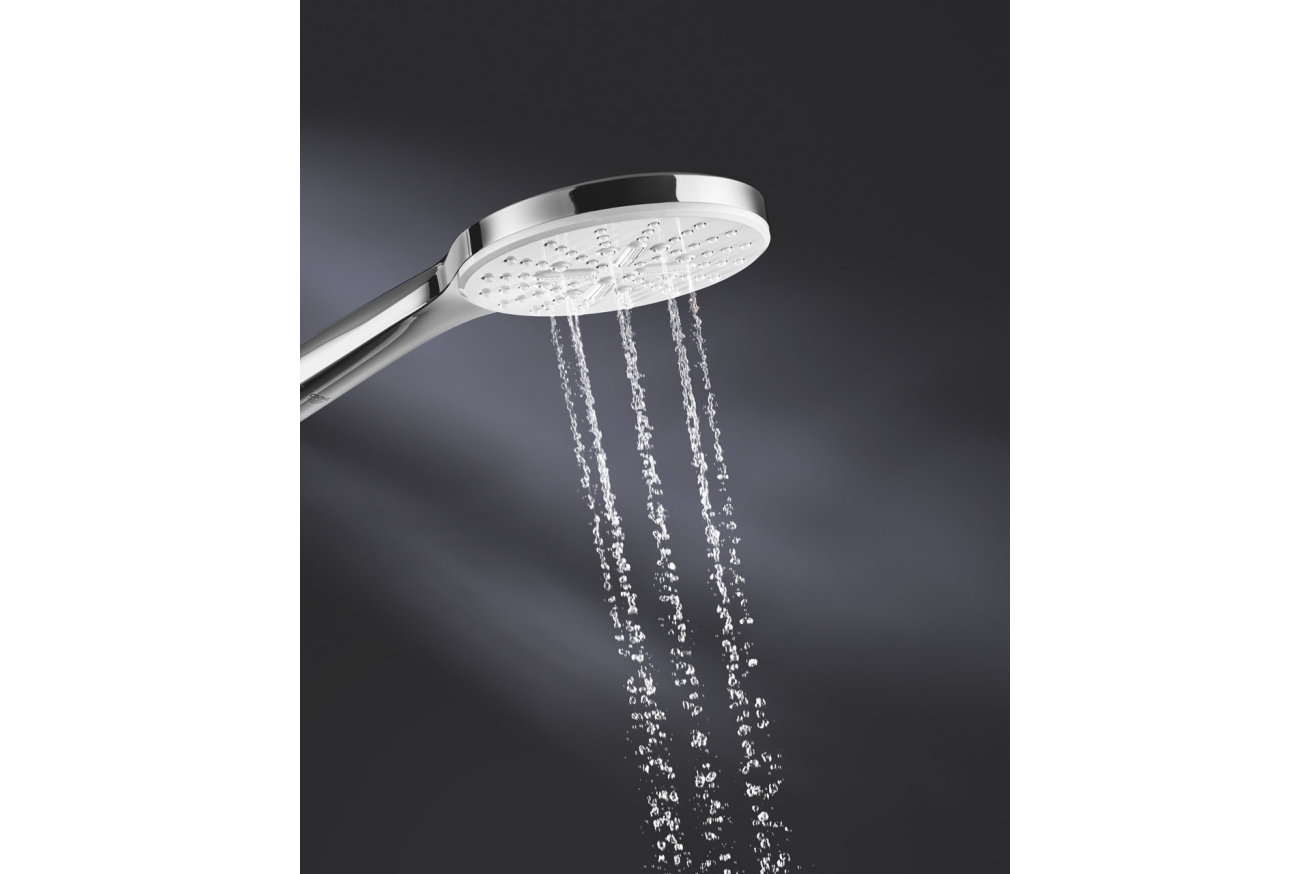 Ручной душ GROHE Rainshower SmartActive 130, 12 л/мин, 3 режима, белая луна (26544LS0)