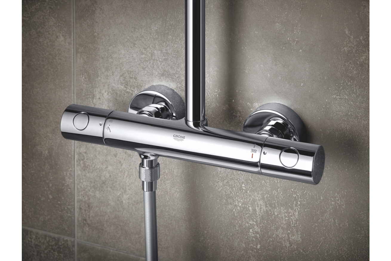 Душевая система GROHE Tempesta Cosmopolitan System 250 с термостатом для душа, хром (26670000)