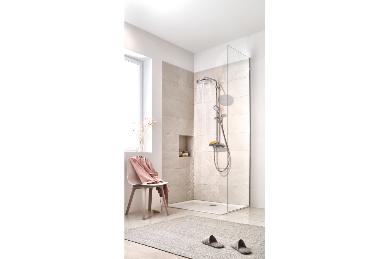 Душевая система GROHE Tempesta Cosmopolitan System 250 с термостатом для душа, хром (26670000)