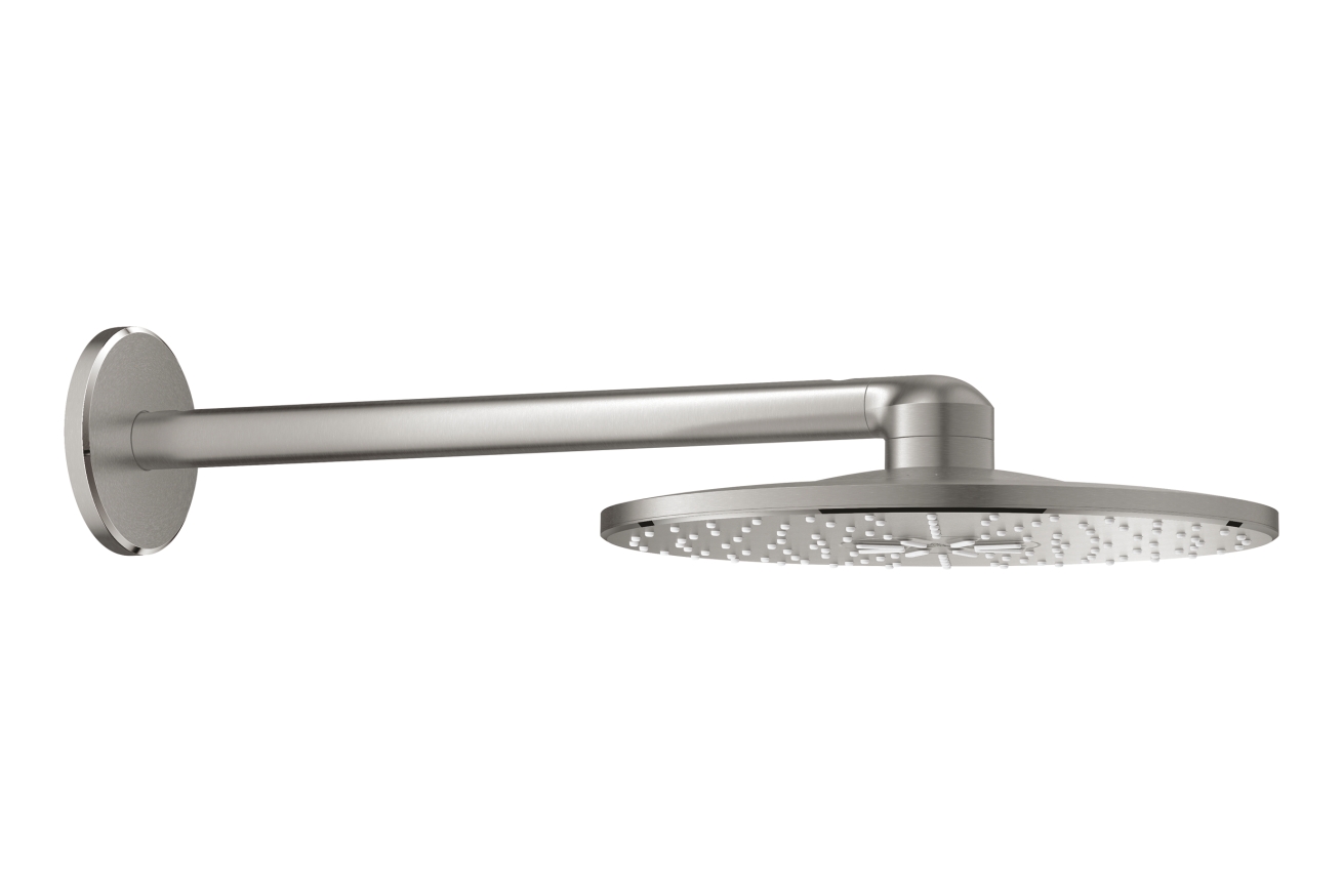 Верхний душ GROHE Rainshower 310 SmartActive, 2 режима, 400 мм, суперсталь (26475DC0)