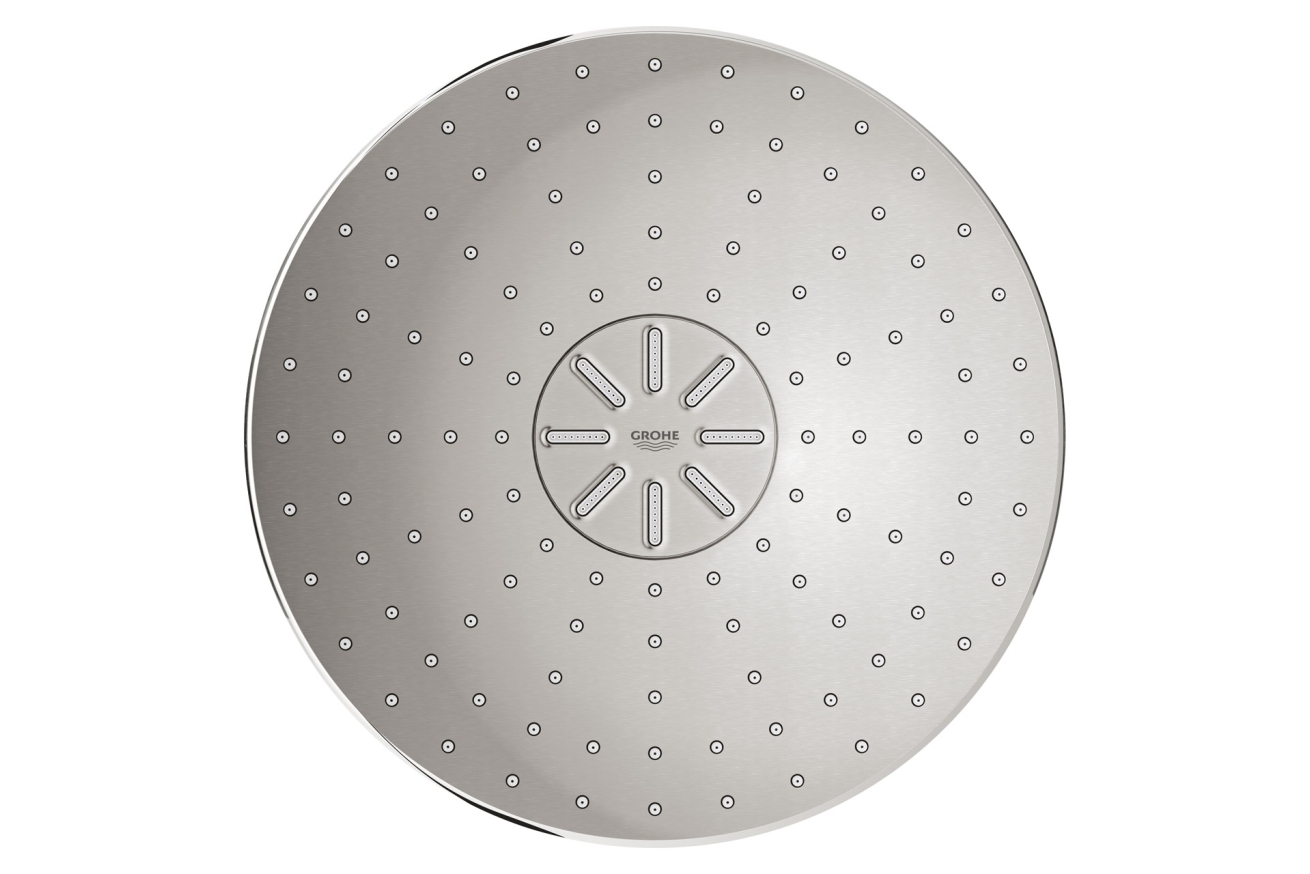 Верхний душ GROHE Rainshower 310 SmartActive, 2 режима, 400 мм, суперсталь (26475DC0)