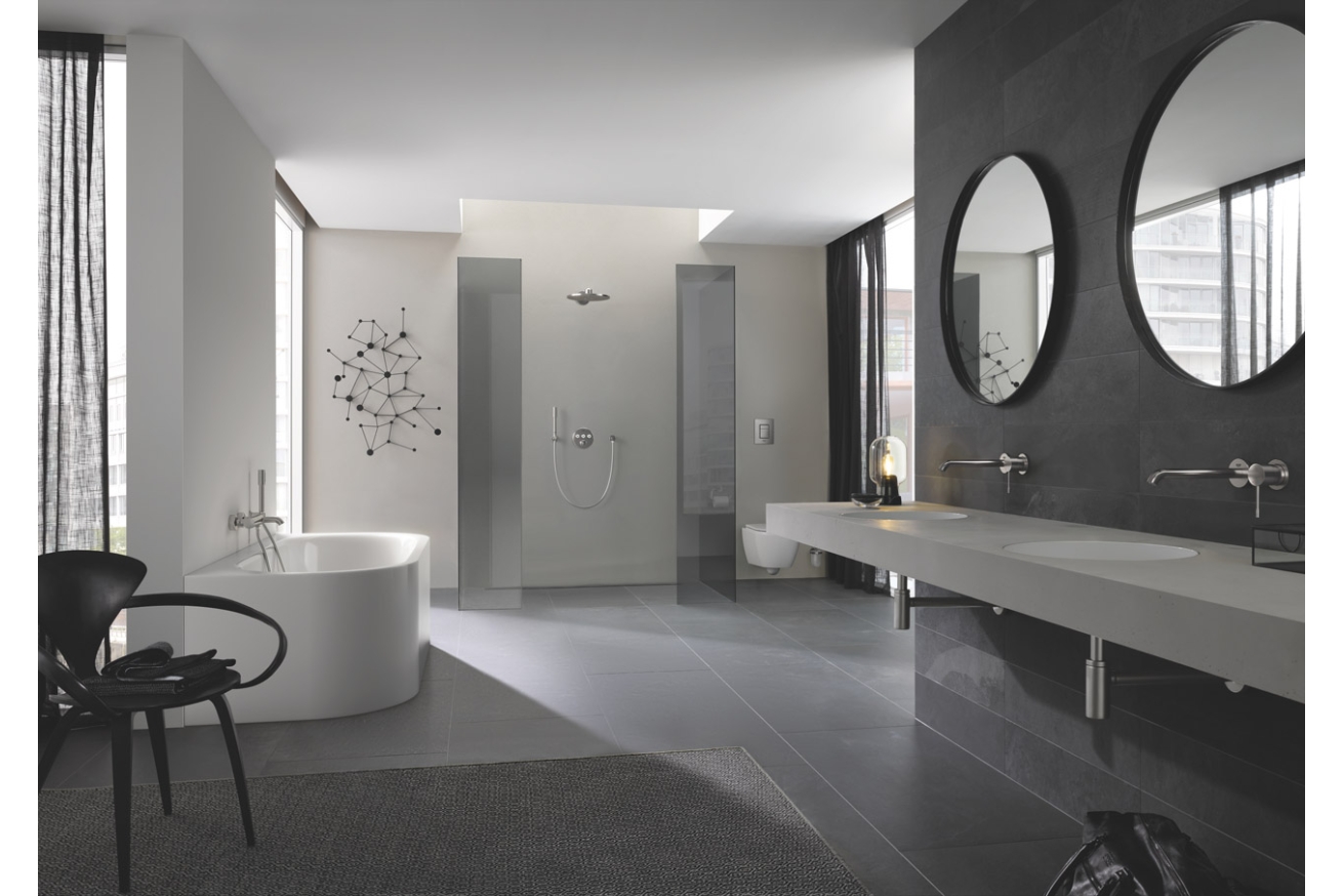 Верхний душ GROHE Rainshower 310 SmartActive, 2 режима, 400 мм, суперсталь (26475DC0)