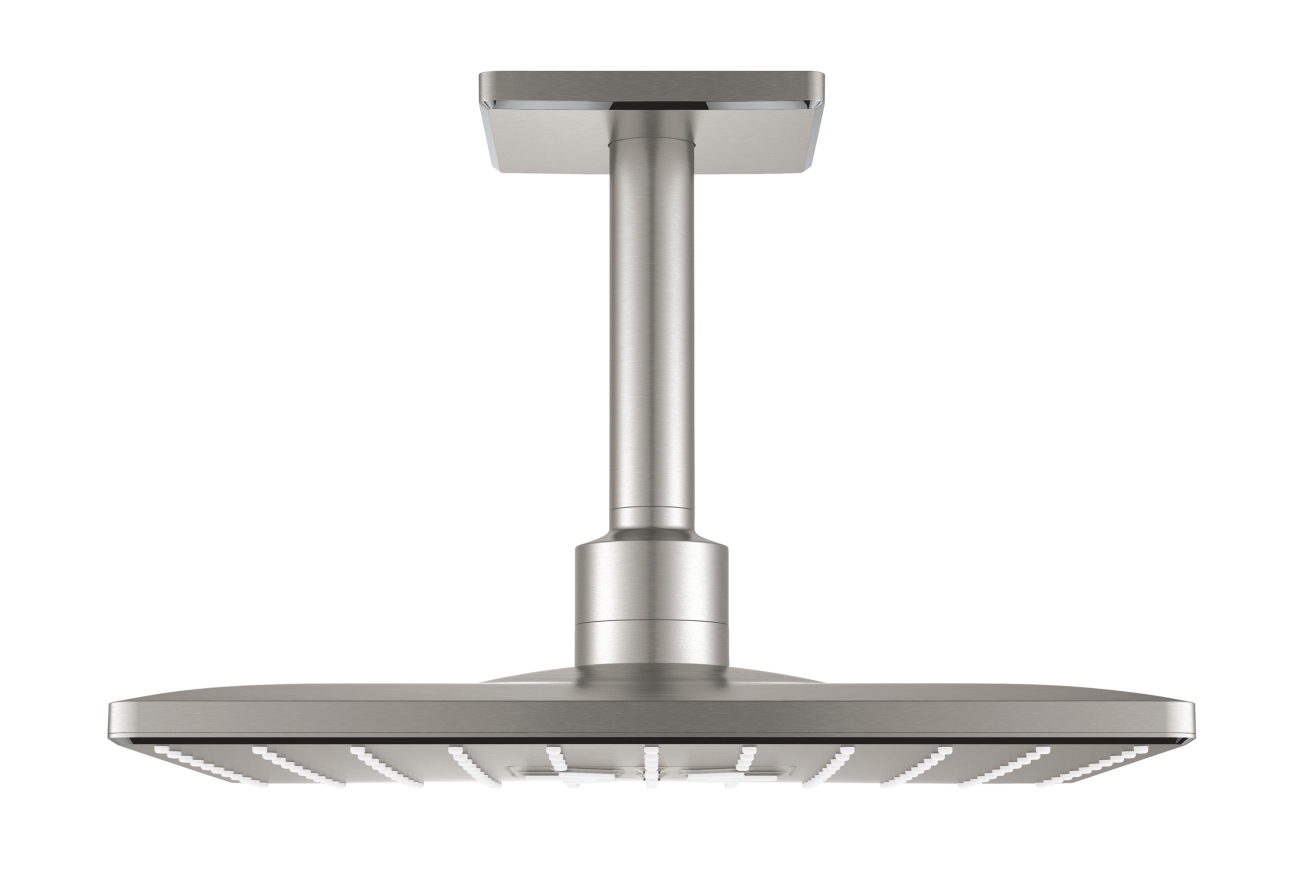 Верхний душ GROHE Rainshower SmartActive Cube 310, 2 режима, 142 мм, суперсталь (26481DC0)
