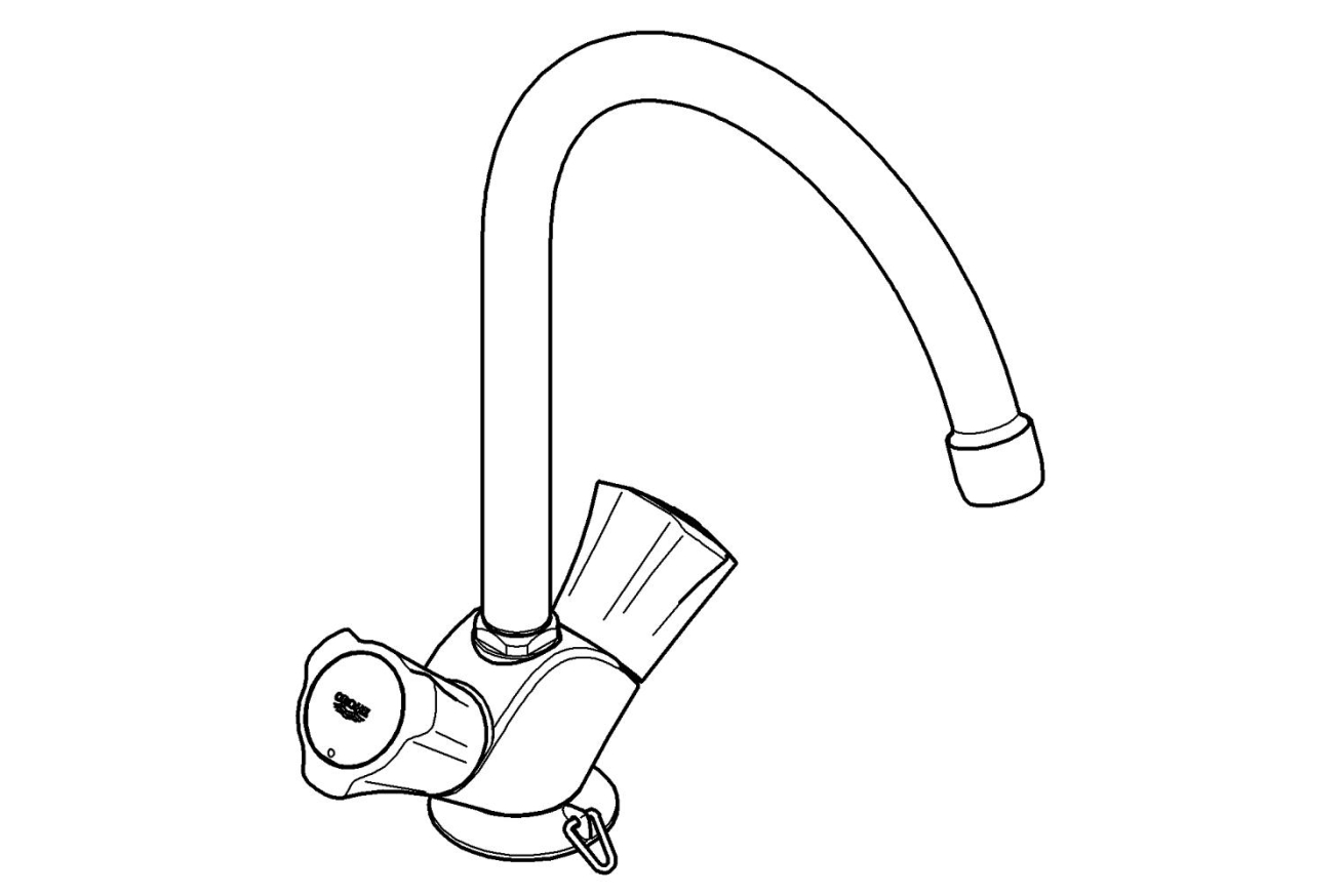 Смеситель для кухни GROHE Costa L, хром (31812001)