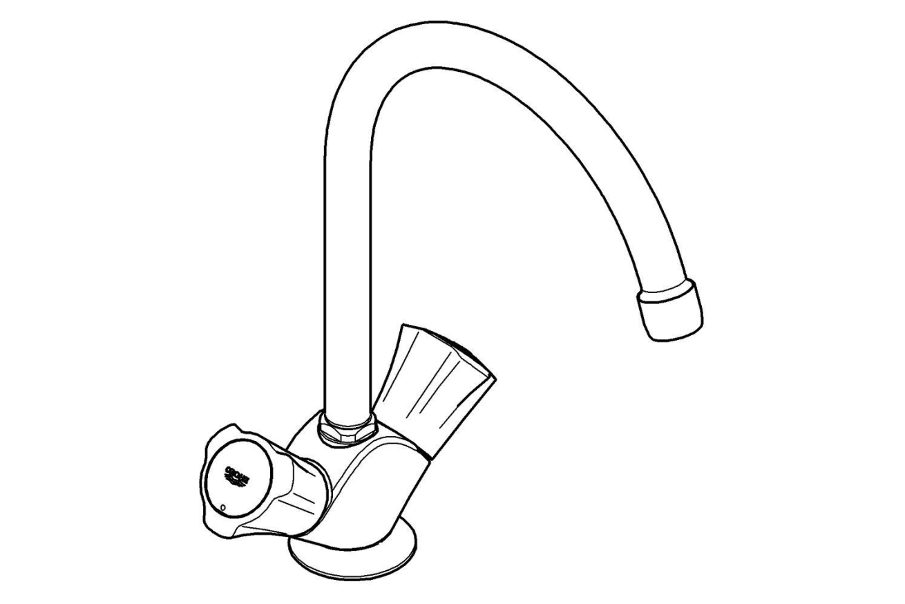 Смеситель для кухни GROHE Costa L, хром (31831001)