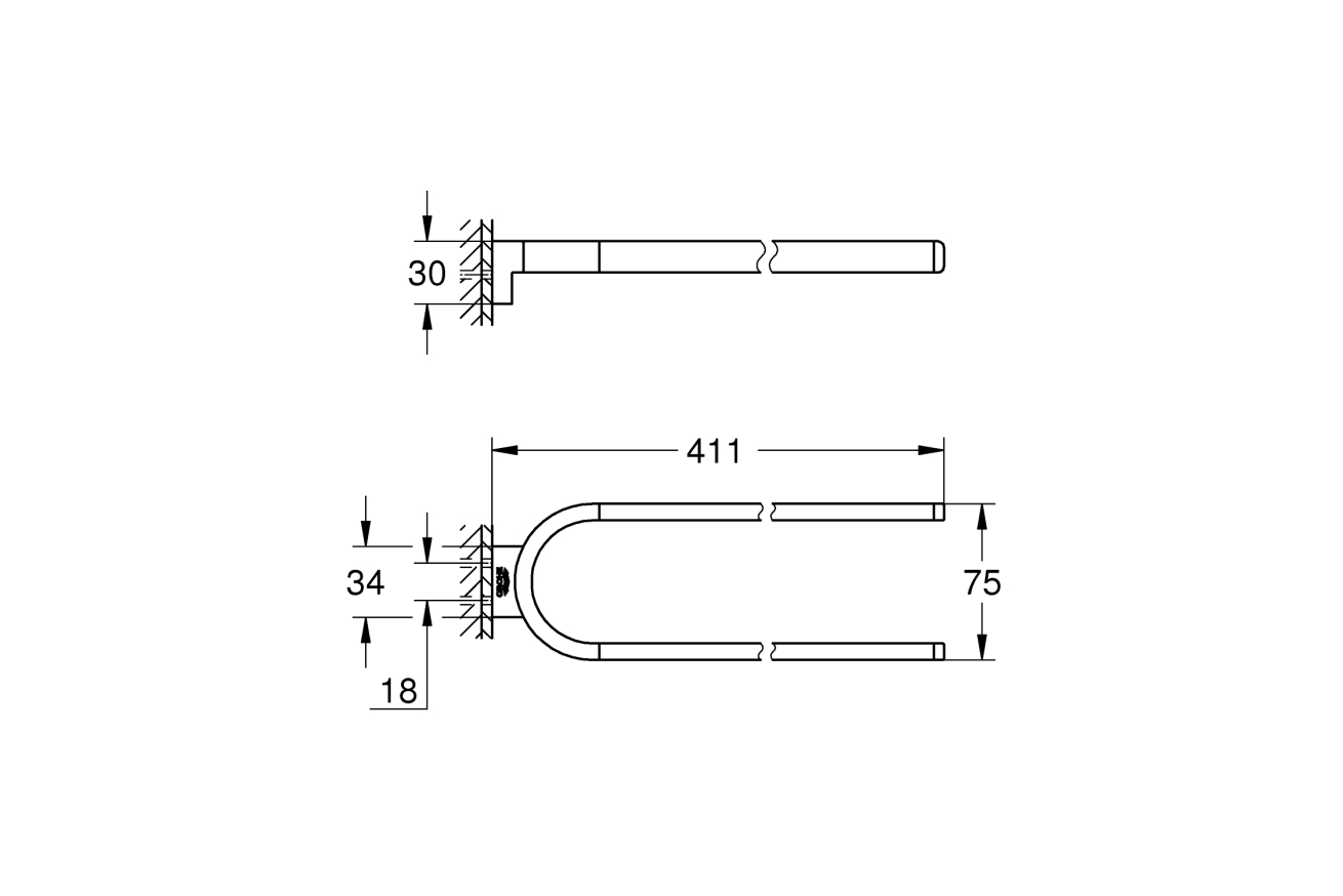 Держатель для полотенца GROHE Selection двойной, хром (41059000)