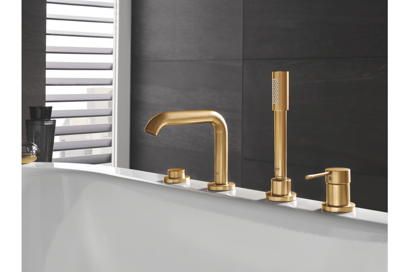 Смеситель для ванны GROHE Essence на 4 отверстия, холодный рассвет глянец (25251GL1)