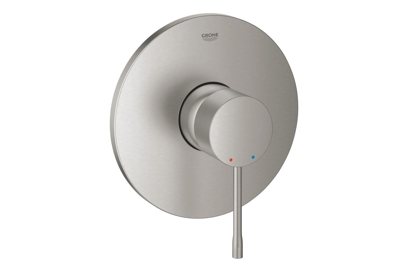 Внешняя часть смесителя для душа GROHE Essence скрытого монтажа, круглая, суперсталь (24168DC1)