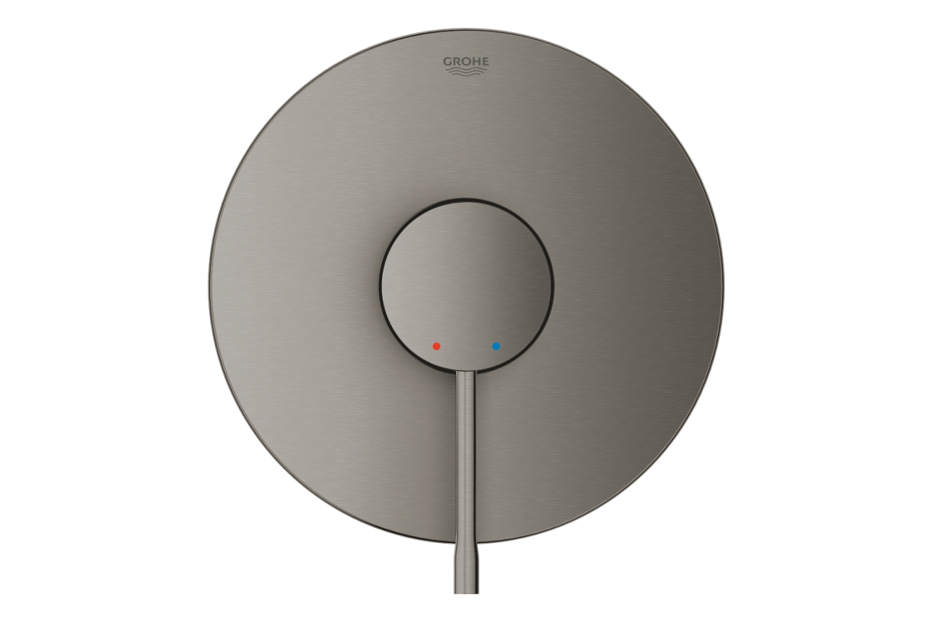 Внешняя часть смесителя для душа GROHE Essence скрытого монтажа, круглая, темный графит матовый (24168AL1)
