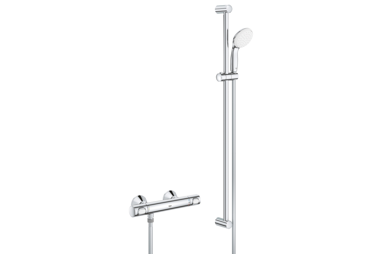 Термостат для душа GROHE Grohtherm 500 с душевым гарнитуром, хром (34797000)