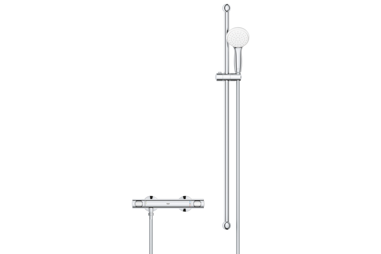 Термостат для душа GROHE Grohtherm 500 с душевым гарнитуром, хром (34797000)