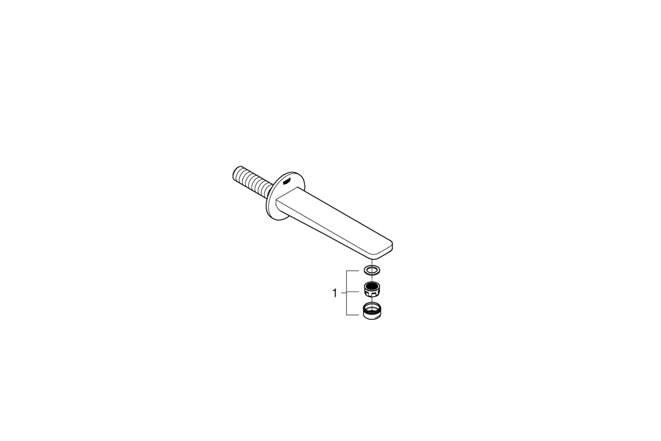 Излив для ванны GROHE Lineare, хром (13383001)